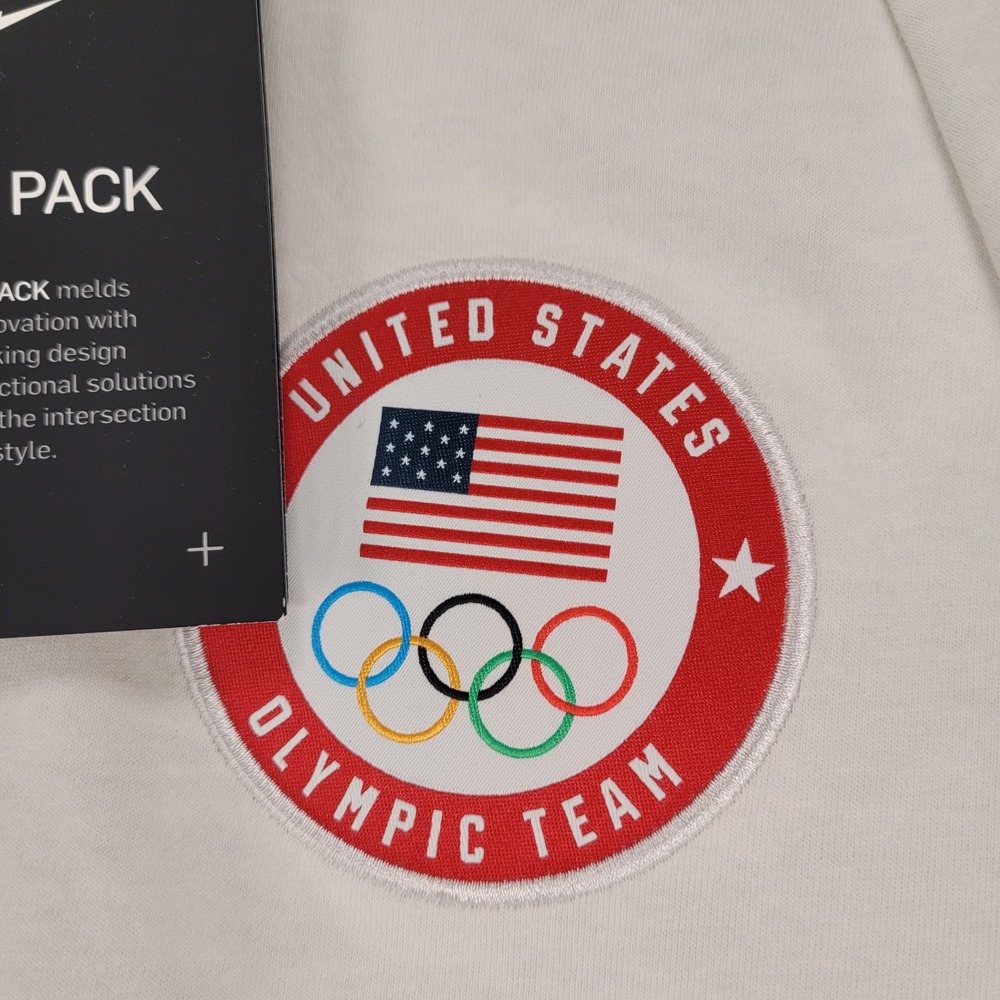 Nike Tech Pack Olympic Team USA Hoodie Pullover Jacket White Womens XL New Flaws - Picture 6 of 16